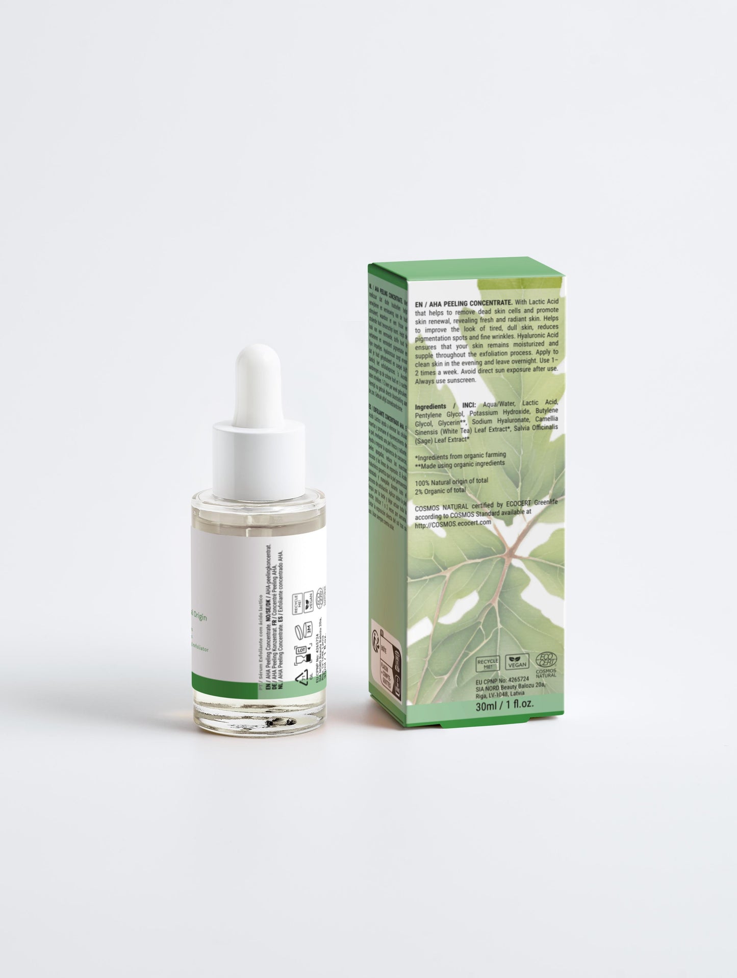 Serum Esfoliante com Ácido Láctico | 30 ml | Unnamed Cosmetics - Unnamed Cosmetics