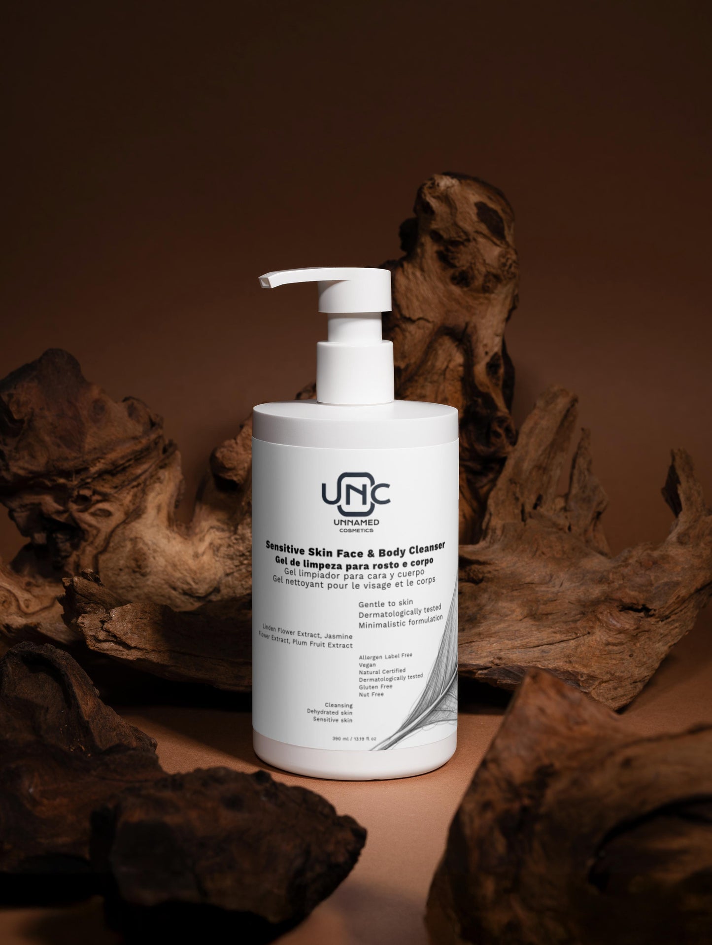 Gel de limpeza para Rosto e Corpo | 390 ml | Unnamed Cosmetics - Unnamed Cosmetics